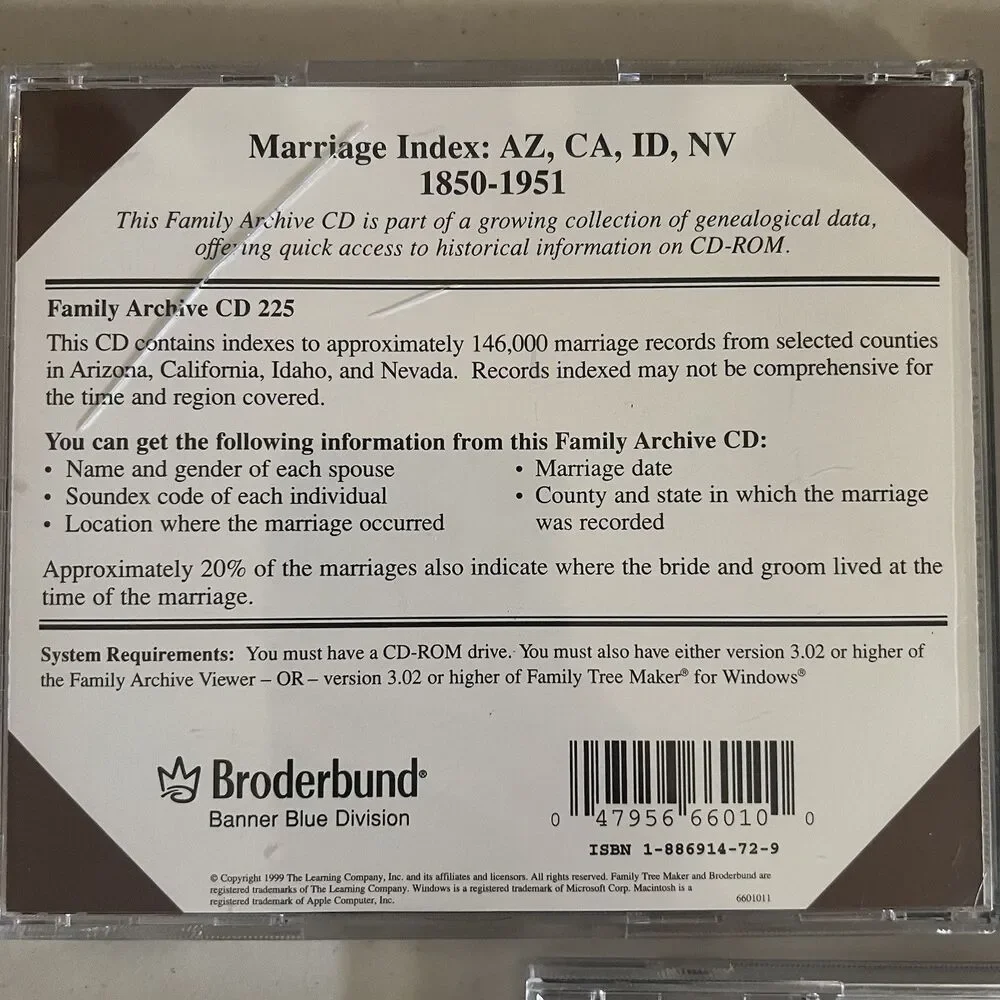 Lot Of 5 Family Tree Maker's Family Archives CDs Military Marriage Genealogy